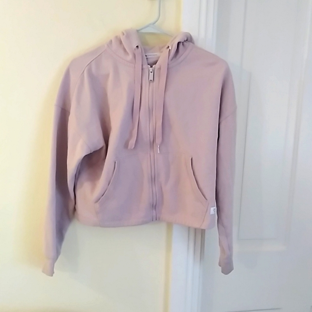 Calvin Klein Pink Cropped Hoodie